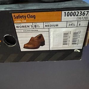 Safety Shoe steel toe 8 1/2 medium Color- Golden Brown